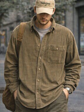 Vintage Eddie Bauer Corduroy Button-Up (XXL) – late 80's / early 90's